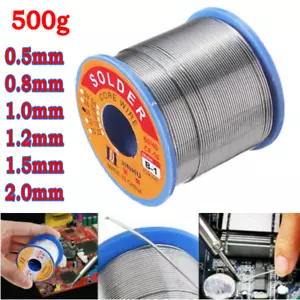 60/40 Tin Lead Solder Wire Rosin Core Soldering Kit Tool 2% Flux Reel 2.0mm 500g - Picture 1 of 17