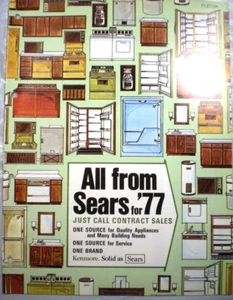 Vtg SEARS Kenmore Appliances Catalog RETRO Kitchen Ranges Oven Refrigerator 1977 - Picture 1 of 5