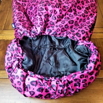 Saco de dormir Wildkin rosa leopardo capucha mantenerse caliente resistente al agua difícil de encontrar Foto 1 de 4