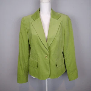 KASPER sz 10 BLAZER, SUIT Jacket tweed green velvet po - Picture 1 of 12