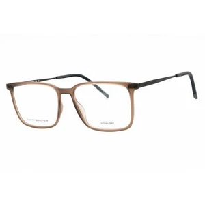 Tommy Hilfiger Men's Eyeglasses Matte Brown Plastic Square Frame TH 2019 04IN 00 - Picture 1 of 2