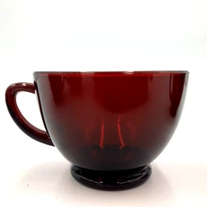 Anchor Hocking Royal Ruby Red Coffee Tea Punch Cups Set Of 5 - Picture 1 of 7