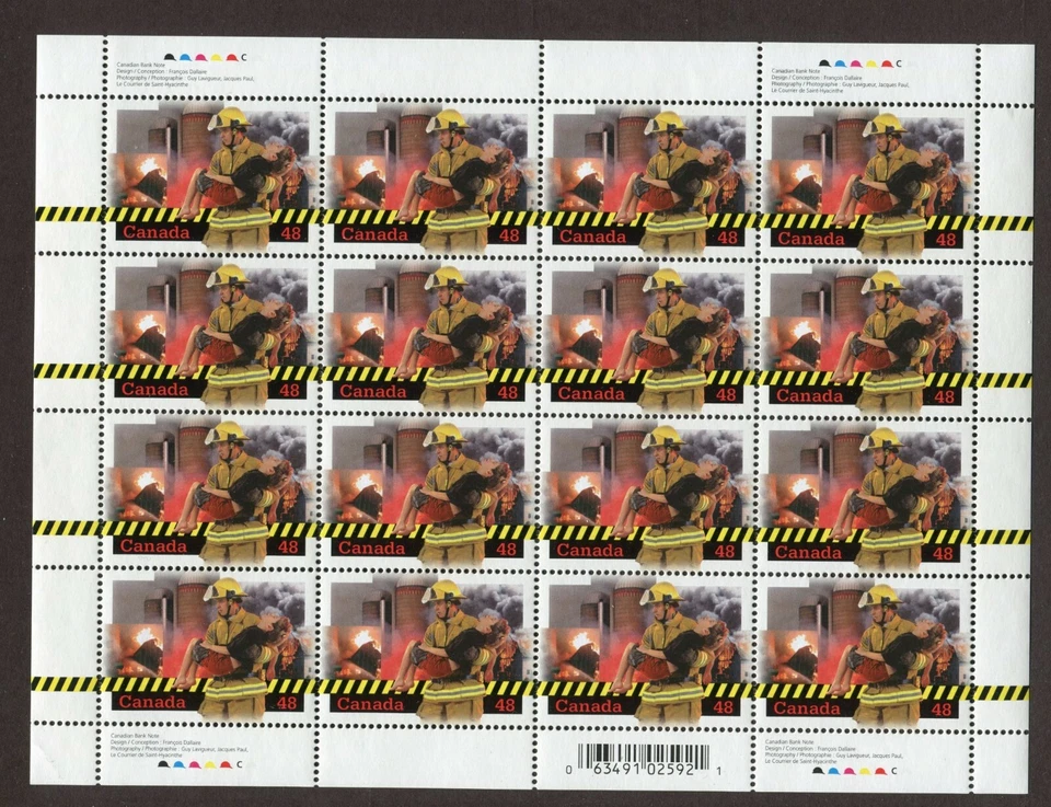 CANADA 2003, FIREFIGHTING, Scott 1986 SHEET OF 16, MNH - Image 1 of 1