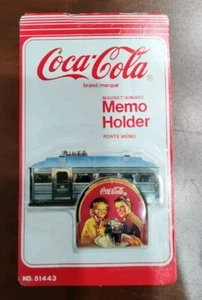 Vintage 1994 Coca-Cola Magnetic Memo Holder NOS Diner - Picture 1 of 2