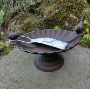 Vogeltränke Gusseisen Vogelbad Futterschale Tränke Vogel Vögel FB162 - Bild 1 von 8