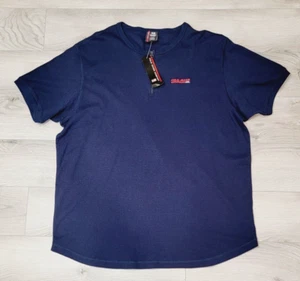 Polo Jeans Company Ralph Lauren Mens XXL Shirt Blue 1/4 Zip Short Sleeve - READ - Picture 1 of 11
