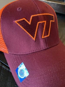 VT-Virginia Tech Hokies Adjustable Hat. Officially Licensed Collegiate Product - Picture 1 of 3