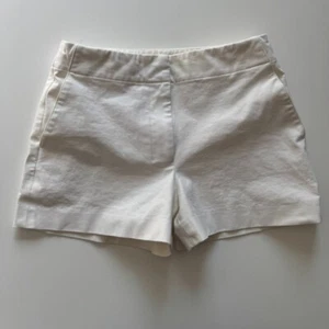 THEORY Mini 3" Short Womens Sz 0 White Double Stretch High Rise Made USA - Picture 1 of 16