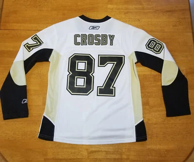 Camiseta deportiva Reebok Pittsburgh Penguins Sidney Crosby visitante para mujer pequeña Foto 1 de 4