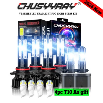 Para Chevy Tahoe Suburban 1500 2500 2001-2006 6x faros LED + bombillas antiniebla Foto 1 de 4