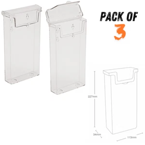 Pack de 3 DL/Tríptico Exterior Folleto Soporte Impermeable Pantalla Exterior 1 Bolsillo - Imagen 1 de 4
