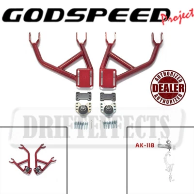 FOR HONDA PRELUDE 1992-01 GODSPEED ADJ. REAR UPPER CAMBER ARMS WITH BALL JOINTS  - Image 1 of 4