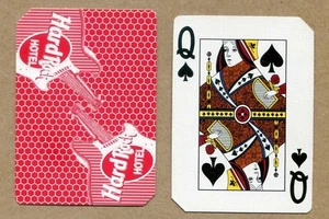 HARD ROCK CASINO HOTEL, Las Vegas. Queen of Spades, Vintage SWAP PLAYING CARD - Picture 1 of 3