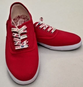 Mossimo Supply Co Low Top Casual Sneakers with Red Hat Society Strings Sz 8 - Picture 1 of 15