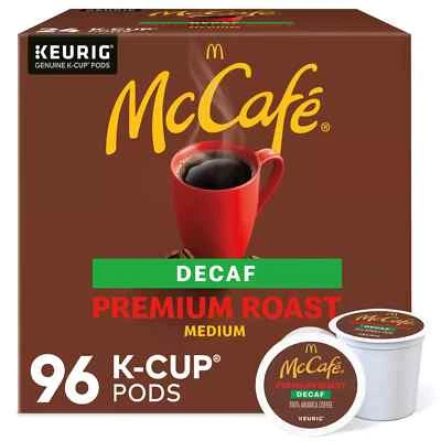 MC CAFE McCafe, Premium Roast Decaf Coffee, Keurig Single Serve K-Cup Pods, 96 Count
