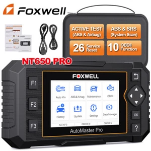 Foxwell NT650 Pro Car OBD2 Scanner Bidirectional Diagnostic Scan Tool ABS TPMS - Picture 1 of 16