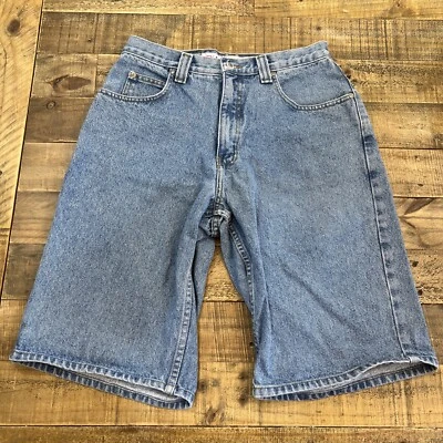 Vintage Anchor Blue Baggy Denim Jean Shorts Sz 31 Skater Faded Blue Read - Image 1 of 4