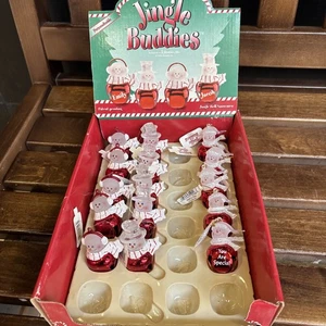 Jingle Buddies Candy Cane Snowman 3A 2.25"H Ornament by Roman SET OF 15 NEW - Bild 1 von 8