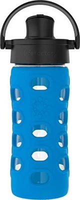 Lifefactory 12-Oz Glass Active Flip Cap/Silicone Sleeve Water Bottle, 12 Ounce, - Image 1 of 4