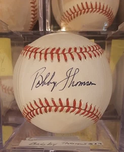 Bobby Thomson Signed Official Major League Rawlings Baseball 1980s - Picture 1 of 5