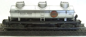 Uncommon 1957-60 AF 24313 3-Dome GULF Tank Car AMERICAN FLYER S-gauge, AFL.    4 - Picture 1 of 7