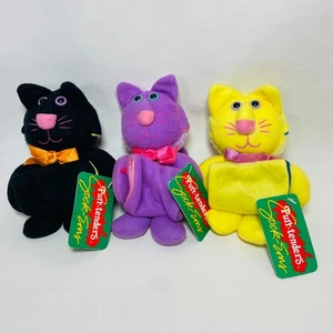 3 Vintage Hallmark Purr-Tenders Katzen Socke-Ems Maus Kaninchen Ente 1987 Burger King Neu aus altem Lagerbestand - Bild 1 von 7