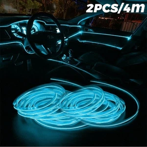 4M Auto Car Interior Atmosphere Wire Strip Light LED Decor Lamp Accessories 12V - Picture 1 of 16