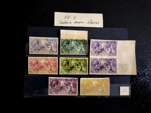 ~ GB KGV 1913-1939- SEAHORSE IMP. COLOURS EXPERIMENT PRINT / BLURRED ERROR 21 - Picture 1 of 2