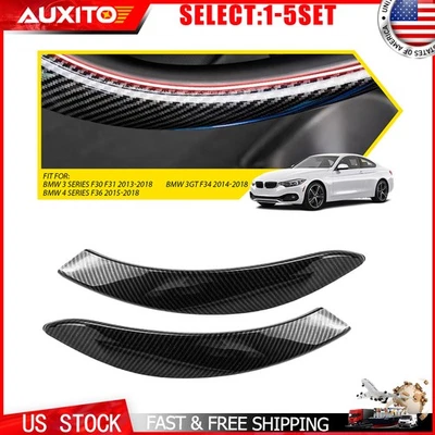 Cubierta de manija de puerta de fibra de carbono 2-10X para BMW Serie 3 F30 F31 320i 328i 2013-18 Foto 1 de 4