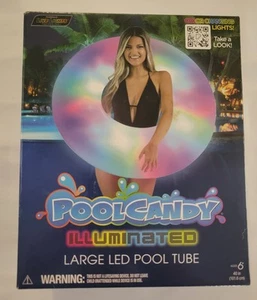 PoolCandy BELEUCHTETE farbwechselnde Poolröhre - großer LED-Ring 40" Alter 6+ - Bild 1 von 4