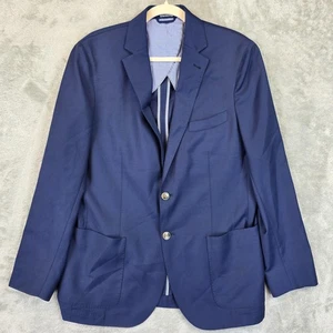 Peter Millar Blazer Herren Medium Navy 100% Wolle zwei Knöpfe aufgesetzte Taschen MS19J00 - Bild 1 von 19