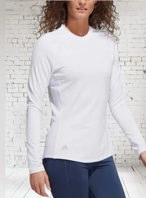 Adidas Mujer XL Extra Grande Texturizado Cuello Redondo Manga Larga Camiseta Blanca 031 Foto 1 de 4