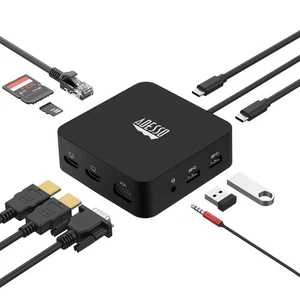 Adesso USB C Docking Station Multiport Adapter Type C Hub 2 HDMI Support 4K,... - Picture 1 of 6