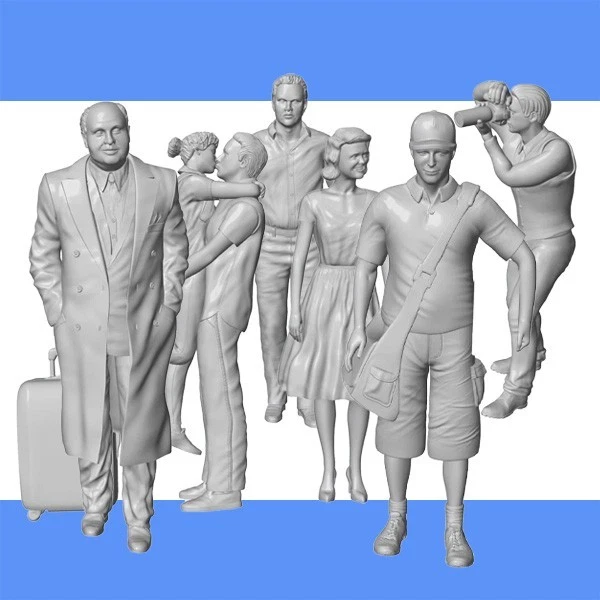 HO SCALE EVERYDAY FIGURES (B)  1/87 RESIN 100'S TO CHOOSE  FROM - Image 1 of 1