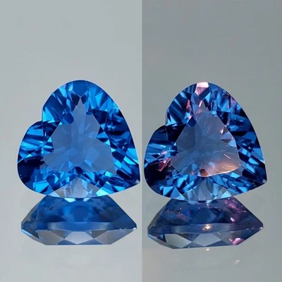 11.75Cts EXCELLENT HEART SHAPE NATURAL COLOR CHANGE FLUORITE LOOSE GEMSTONE - Image 1 of 3