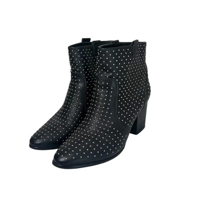 Rebecca Minkoff Sierra Black Leather Studded Ankle Booties Womens Shoe Size 9.5 - Image 1 of 4