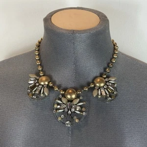 J. Collana Crew Oro/Lucite/Cristalli Dichiarazione - Foto 1 di 8