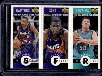 1996-97 Collector's Choice Damon Stoudamire Finley Bryant Reeves M171/M154/M177 - Image 1 of 2