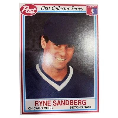 1990 Post First Collector Series- Ryne Sandberg #9 Chicago Cubs Baseball Card - Image 1 of 2