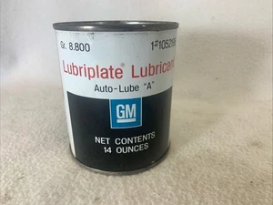 Vintage General Motors GM Lubriplate Schmierfett 14 Oz Metalldose volle Dose - Bild 1 von 6