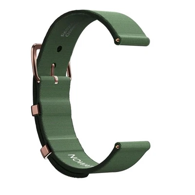 Nowatch Kelp Green Woven Strap - Rosé Finish - Image 1 of 2