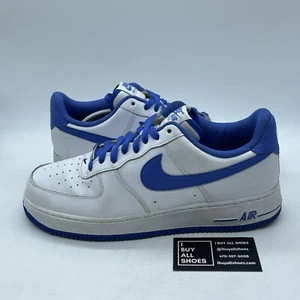 Size 12 - Nike Air Force 1 '07 White Medium Blue White Leather (DH7561-104) - Picture 1 of 7