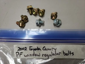 2002-2006 TOYOTA CAMRY RIGHT PASSENGER FRONT DOOR WINDOW REGULATOR BOLTS - Picture 1 of 1