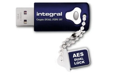 Integral 32GB Crypto DUAL FIPS 197 Encrypted USB3.0 INFD32GCRYDL3.0197 - Image 1 of 2