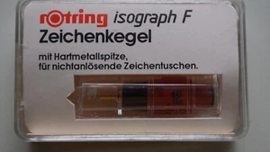Cono de dibujo original rOtring Isograph F 0,18 mm NUEVO/EMBALAJE ORIGINAL - Imagen 1 de 1