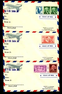 PH75 (5) U.S.A.F. Jet Mail By F-86 Sabre Jet From To Date Plane# by Pilot - Picture 1 of 3