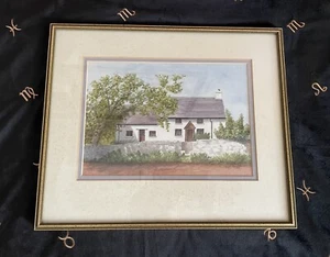 Cottage Watercolour Original Drawing By Sybil Thomas 1989 - Picture 1 of 16
