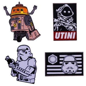 Star Wars Stormtrooper Pins Robot C1-10P Badge Brooches Halloween Props 2Pcs - Picture 1 of 16
