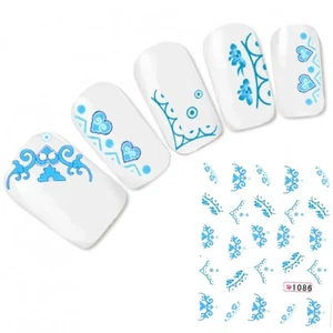 Nagel Sticker French Nail Art Ornamente Aufkleber Water Decal - Picture 1 of 3