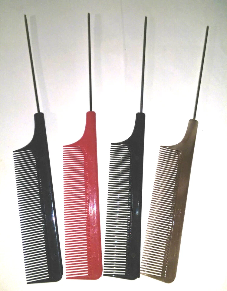 2 Stück STIELKAMM TOUPIERKAMM Frisurenkamm HAARKAMM Nadelstielkamm Kamm Solida